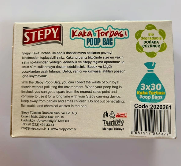 Stepy Tasmalı Köpek Kaka Torbası 90 Lı Yedek x 2 Paket - Resim 5
