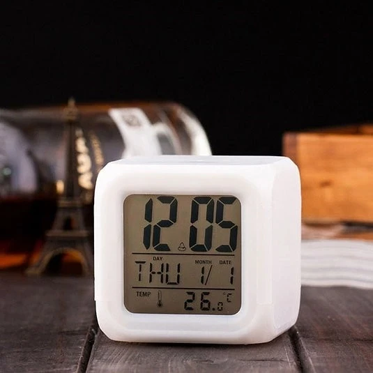 MDB Renk Değiştiren Alarmlı Dijital Küp Saat ürün görseli 1