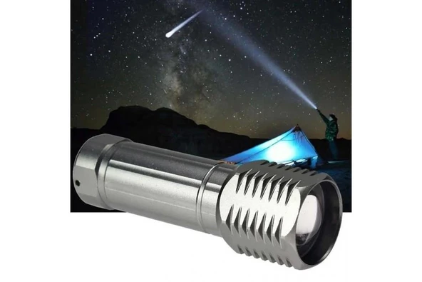 Küçük Güçlü Zoomlu EL Feneri - Resim 5