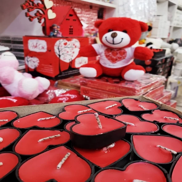 Tealight Kalp Mum - Resim 2