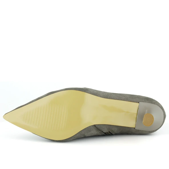 Erkan Saçmacı Kimberly Vizon Süet Streç Sivri Burun Fermuarlı İnce Topuklu Günlük Bot - 9