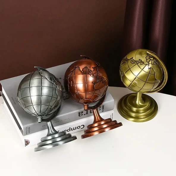 Küçük Boy Metal Dünya Küresi ürün görseli 1