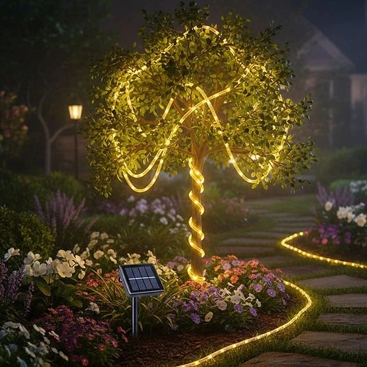 MDB Güneş Enerjili Bahçe Aydınlatma 12 Metre Hortum Kaplama S-14 ürün görseli 1