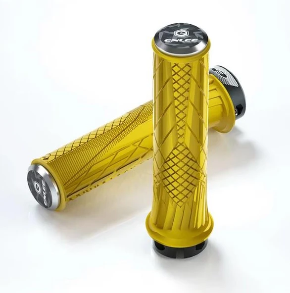 Enlee Mtb Bmx Silikon Bisiklet Elcik Kaymaz Yapı 140 mm Bisiklet Elciği Kolay Kavrama Gold Sarı - Resim 2