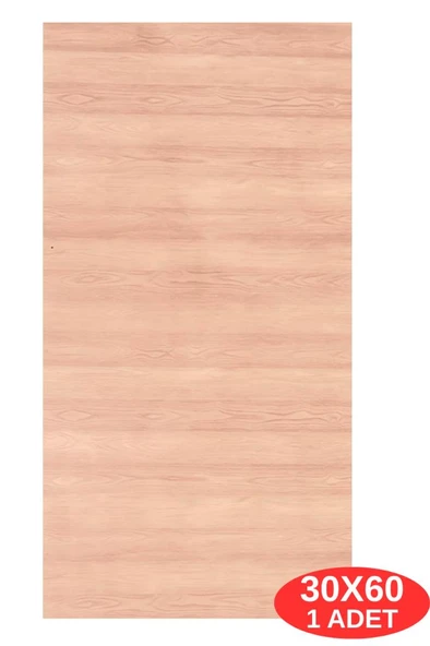 Shiny Açık Kahverengi Ahşap Desen 60x30cm Yapışkanlı Mutfak Banyo Kaplama Duvar Paneli Kağıdı TX-108 - Resim 3