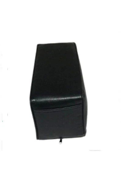 Araba Oto Kolçak Her Araca Uygun Taraftar Sünger Kolçak Kol Dayama Siyah Deri Siyah Kenar - Resim 2