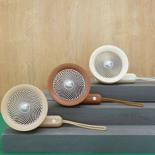 MDB Taşınabilir Mini El Fanı Vantilatör Şarjlı 3 Kademeli Taşıma İpli ürün görseli 1