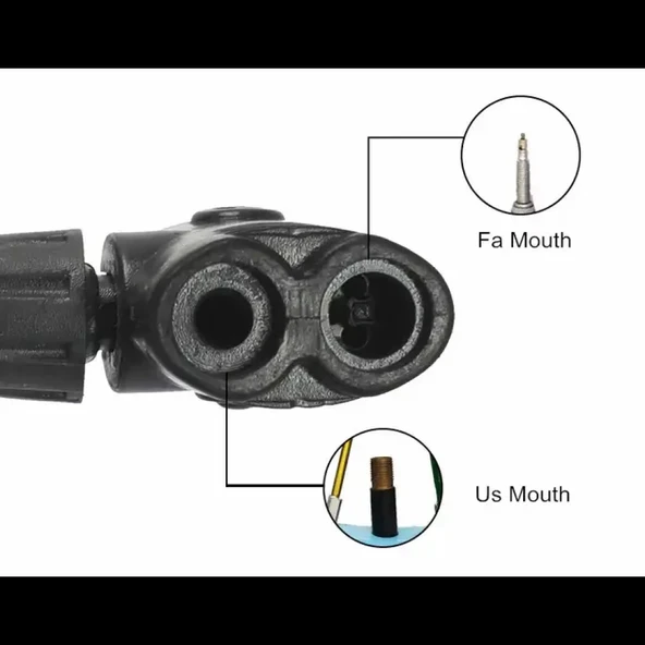 Yüksek Basınçlı Alüminyum Gümüş Renk Top Bisiklet Taşınabilir Hava Ayak Pompası - Resim 3