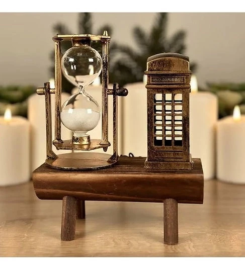 MDB Dekoratif İngiliz Telefon Kulübesi Ve Kum Saati S-23 ürün görseli 1