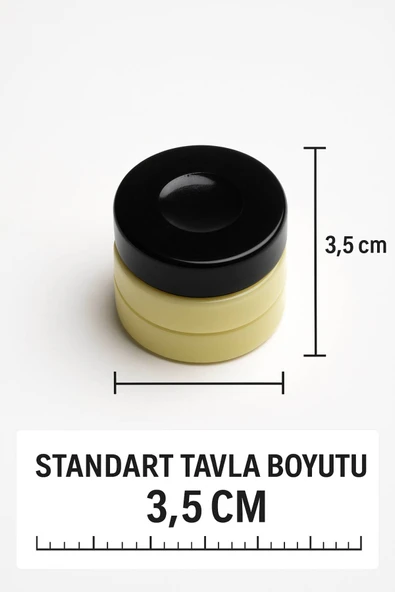 Akrilik Tavla Taşı Seti – 30 Adet Parlak, Dayanıklı ve Standart Ölçü Siyah Beyaz Pul Takımı - 4