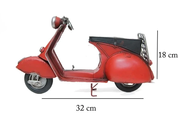 MDB Dekoratif Metal Scooter - Resim 2