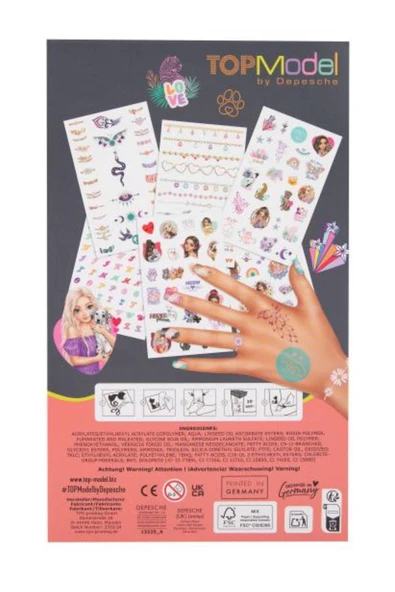 TOP Model Çocuk Geçici Dövme Seti – 4 Sayfa Renkli Su ile Transfer Tattoo Sticker Kit - 5