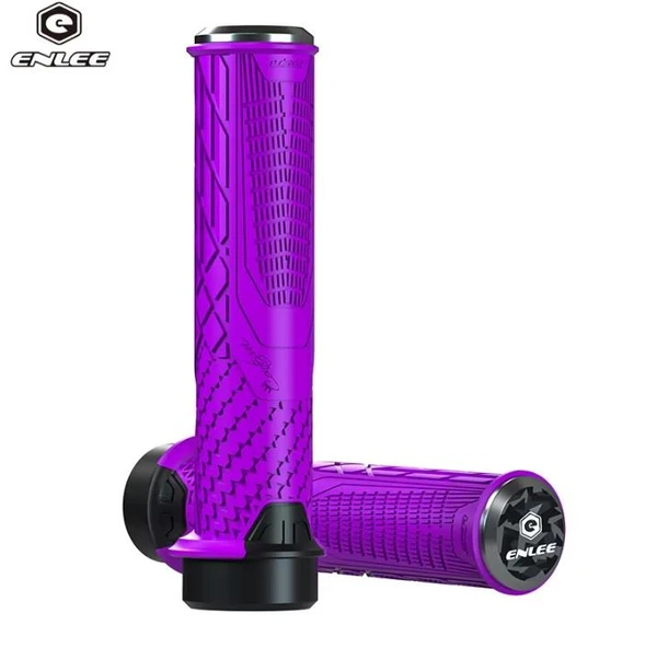 Enlee Mtb Bmx Elcik Silikon Bisiklet Elcik Kaymaz Yapı 140 mm Bisiklet Elciği Kolay Kavrama Gold Mor ürün görseli