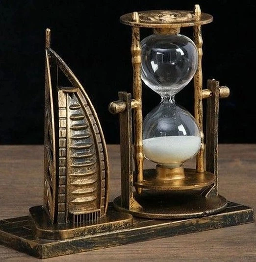 MDB Yelkenli Kum Saati Beyaz Kum Dekor Hediyelik S-25 ürün görseli 1