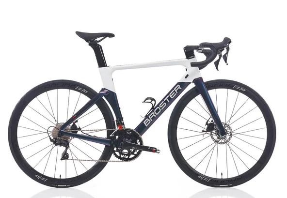 Broster Aero CR-4000 105 set Full Karbon 54 cm Yol Yarış Bisikleti Parlak Gri - Resim 2