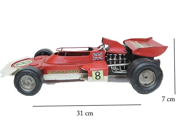 MDB Dekoratif Metal Yarış Arabası - Resim 2