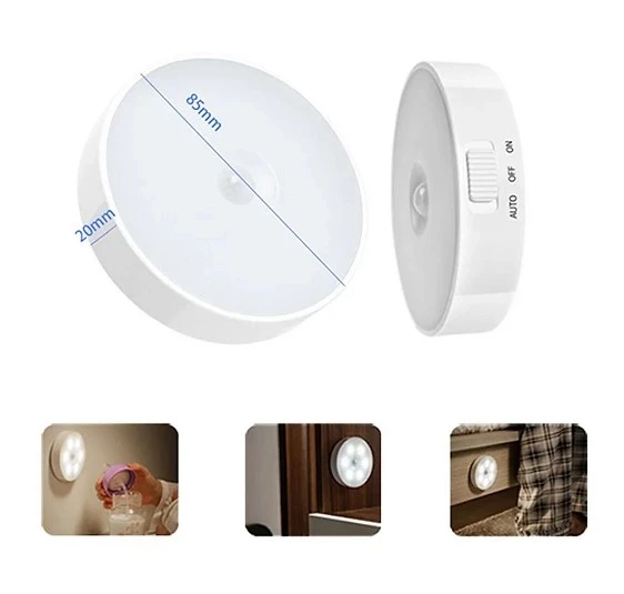 MDB Hareket Sensörlü 8 Ledli Usb Şarjlı Beyaz Işık - Resim 2