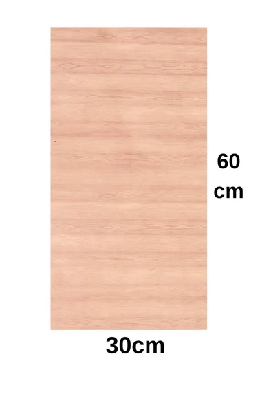 Shiny Açık Kahverengi Ahşap Desen 60x30cm Yapışkanlı Mutfak Banyo Kaplama Duvar Paneli Kağıdı TX-108 - Resim 2