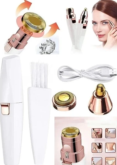 MDB 2 Başlıklı Yüz Tüy Alıcı Kaş Bıyık Kıl Epilasyon Aleti Şarjlı - Resim 2