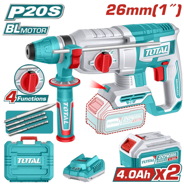 Total LI-ION AKÜLÜ KIRICI DELİCİ 2x4.0AH TRHLI202682E ürün görseli 1