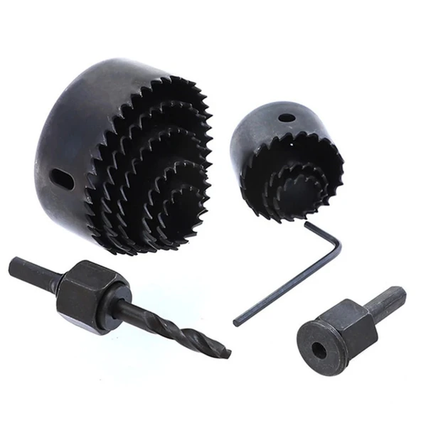 11 Parça Panç Seti Ağaç Kesme Testere Matkap Ucu Takımı Alçıpan Tavan Kesme - Resim 5