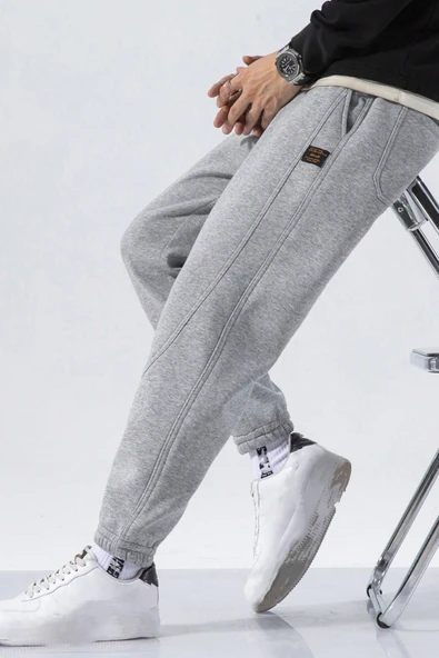 Genıus Store Erkek Eşofman İçi Polarlı Bağcıklı Bel Jogger Spor Eşofman Altı SPOR-ESF001 - Resim 6