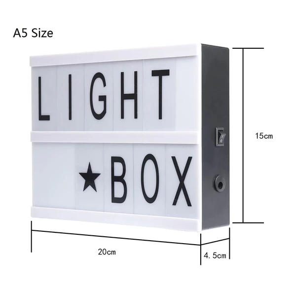 A5 Led Işıklı Yazı Panosu Lightbox - Resim 3