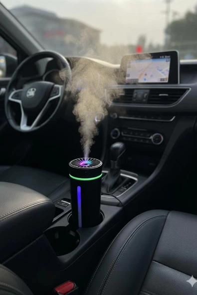 Blackbird KT-H04 Siyah Oto İçi Ofis Ev Hava Nemlendirici Işıklı Buhar Koku Makinası - 2