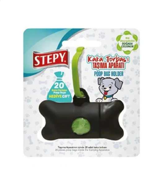 Stepy Tasmalı Köpek Kaka Torbası Taşıma Aparatı ve 90 Lı Yedek Poşet - Resim 2