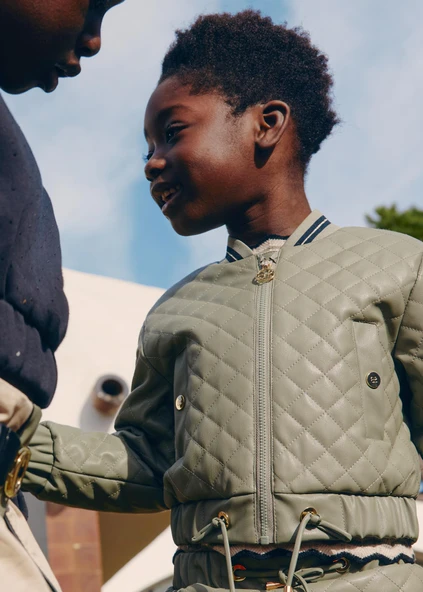 Mayoral Abel&Lula Kız Çocuk Kapitone Deri Ceket - 5