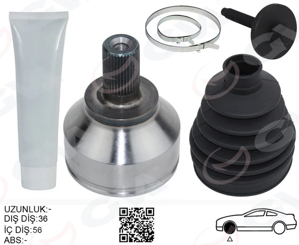 GVA 4435005K ÖN AKS KAFASI DIŞ SAĞ-SOL FOCUS II 03>11 C MAX 2.0TDCI 03>10 VOLVO S40 II 07>10 V50 07>10 T5 3M513A328DB-3M513A327DA-36000561 ürün görseli 1