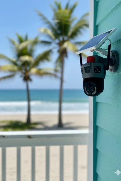 Okam 6020 4G E Sim Özellikli Solar 10X Optik Zoom Kamera - 6