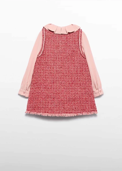 Mayoral Abel&Lula Kız Çocuk Pullu Uzun Kol Elbise - Resim 3