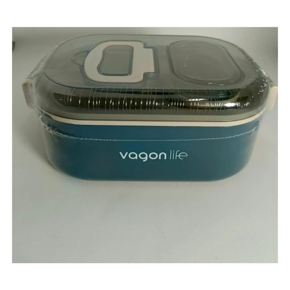 Vagonlıfe XC-7084 Lunch Box Çelik 550 ml Mavi