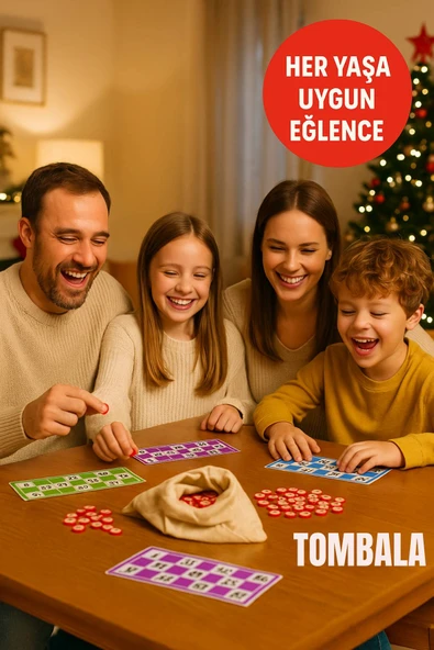 Renkli Tombala Seti • 24 Adet Kart • Tam Takım • Aileyle Oynamaya Hazır Eğlenceli Kutu Oyunu - 2