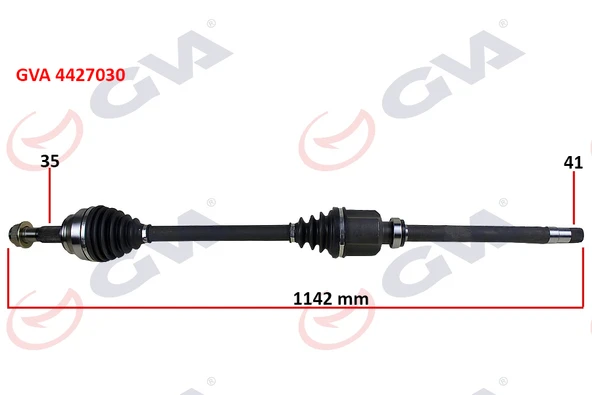 GVA 4427030 KOMPLE AKS SAĞ BOXER-JUMPER-DUCATO 2.2 MJTD-2.3 MJTD 06> 1142mm 1608505580-3273.PP-71791003 ürün görseli 1