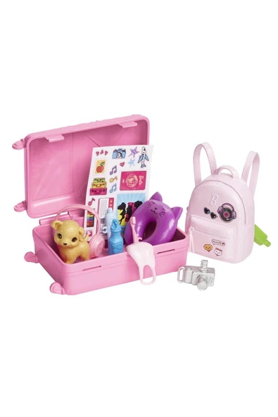 Barbie Seyahatte Bebeği ve Aksesuarları - 7