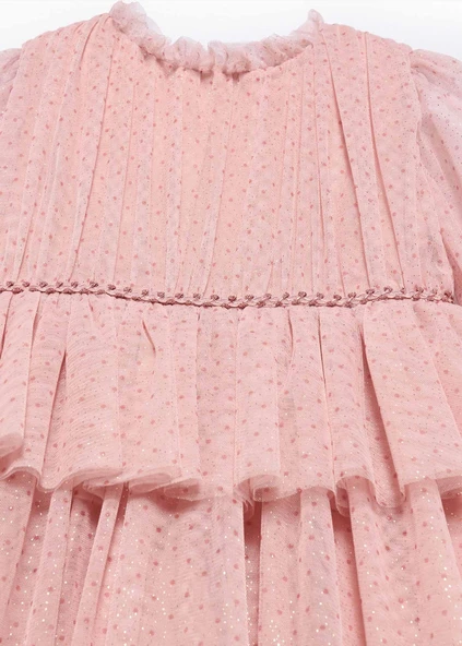 Mayoral Abel&Lula Kız Çocuk Uzun Kol Tüllü Elbise - Resim 4