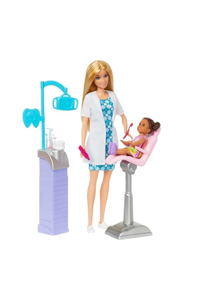 Barbie Diş Doktoru Bebek Ve Oyun Seti Hkt69