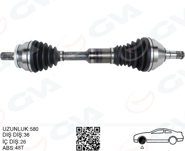 GVA 4499167 ÖN AKS KOMPLE SOL VOLVO XC90 02> ABS LI 8601581 ürün görseli 1