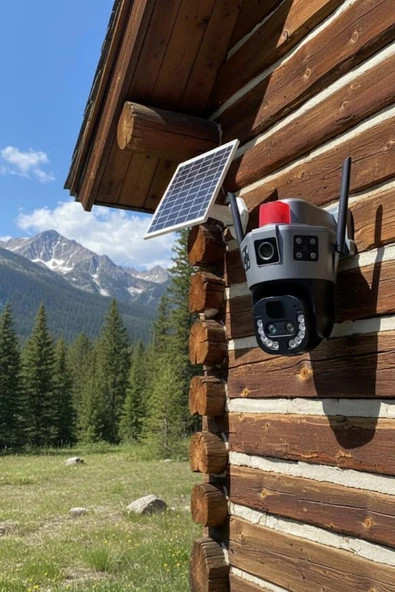 Okam 6020 4G E Sim Özellikli Solar 10X Optik Zoom Kamera