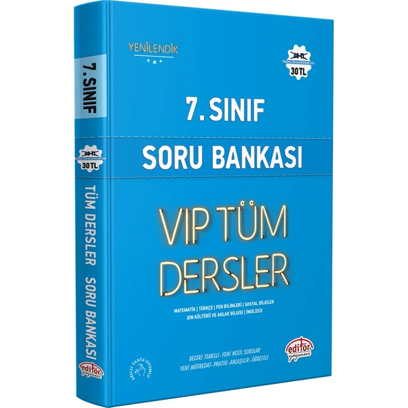 Editör 7. Sınıf Vip Tüm Dersler S.B.