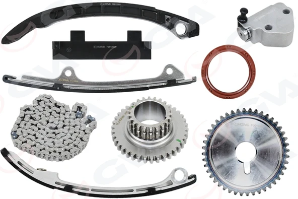 GVA 59C9937 EKSANTRİK ZİNCİR SETİ NISSAN X-TRAIL 2.0L QR20 T30 01-06 2.5L QR25DE T30 01-06 / PRIMERA 2.0L QR20 P12 03-> BALANS ZİNCİRİ VE BALANS GERGİSİ YOK 130286N20A-130706N20A-130856N200 ürün görseli 1