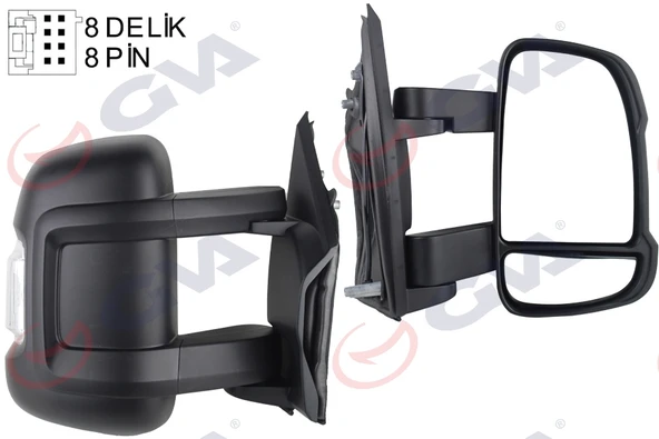 GVA 1027152 DIŞ DİKİZ AYNASI SAĞ DUCATO-BOXER-JUMPER 06> ELEKTRİKLİ ISITMALI SİNYALLİ ORTA UZUN KOL KONVEKS 8 FİŞ VM-6202EHR 8153.W2-1635194180-735661845 ürün görseli 1