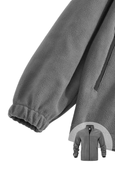 Genıus Store Erkek Polar Bato Yaka Tam Fermuarlı Cepli Polar BATO-POLAR - Resim 7