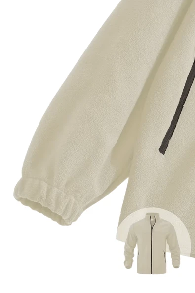 Genıus Store Erkek Polar Bato Yaka Tam Fermuarlı Cepli Polar BATO-POLAR - Resim 3