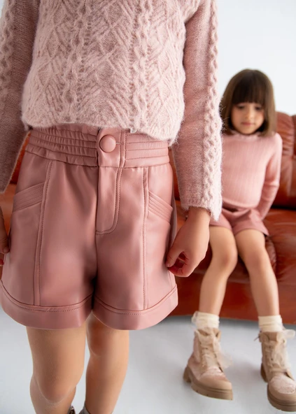 Mayoral Abel&Lula Kız Çocuk Deri Şort - Resim 6