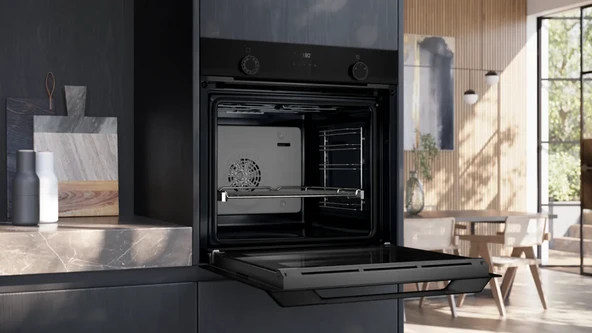 SİEMENS HU736AEA0T iQ300 Buhar Destekli Ankastre Fırın 60 x 60 cm Siyah - 5