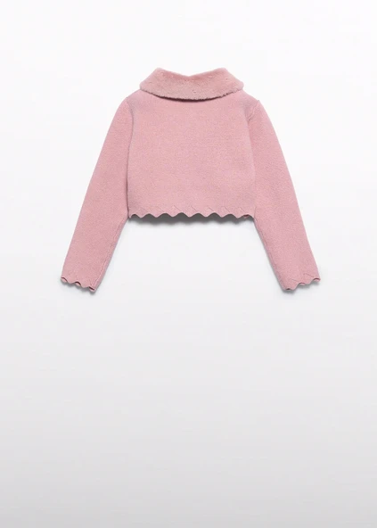 Mayoral Abel&Lula Kız Çocuk Kürk Yakalı Triko Hırka - 3