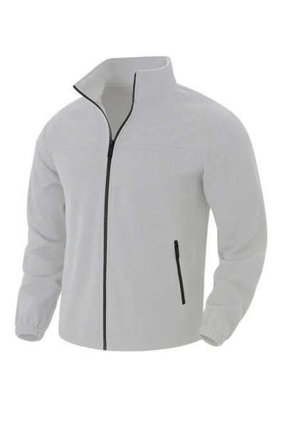 Genıus Store Erkek Polar Bato Yaka Tam Fermuarlı Cepli Polar BATO-POLAR - Resim 9